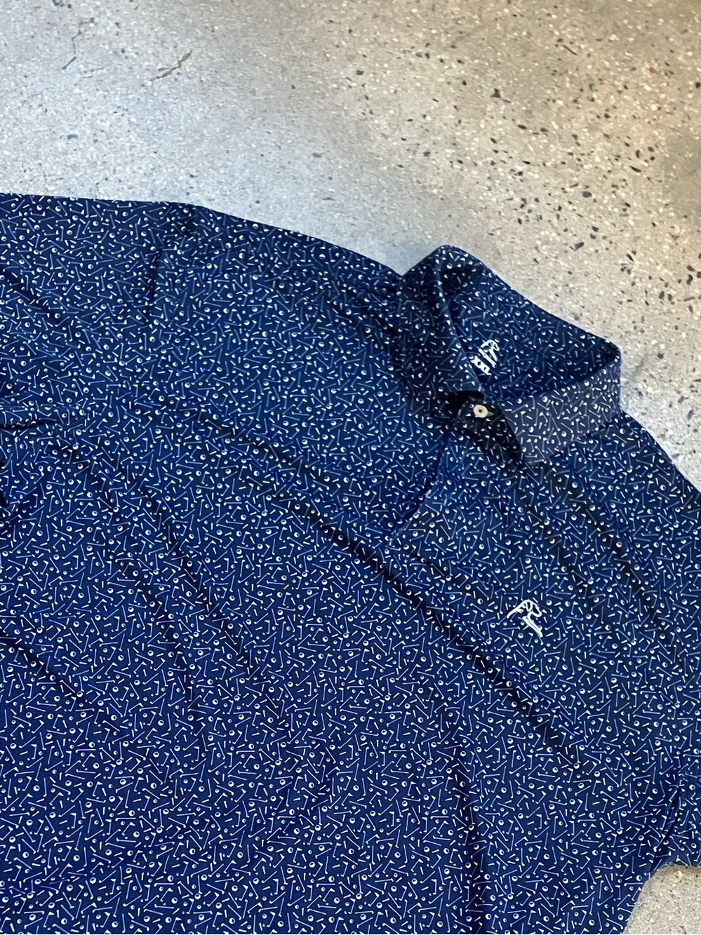 Rhoback Admiral Navy The Mulligan Men’s Short Sleeve Performance Polo XXL - Picture 6 of 15